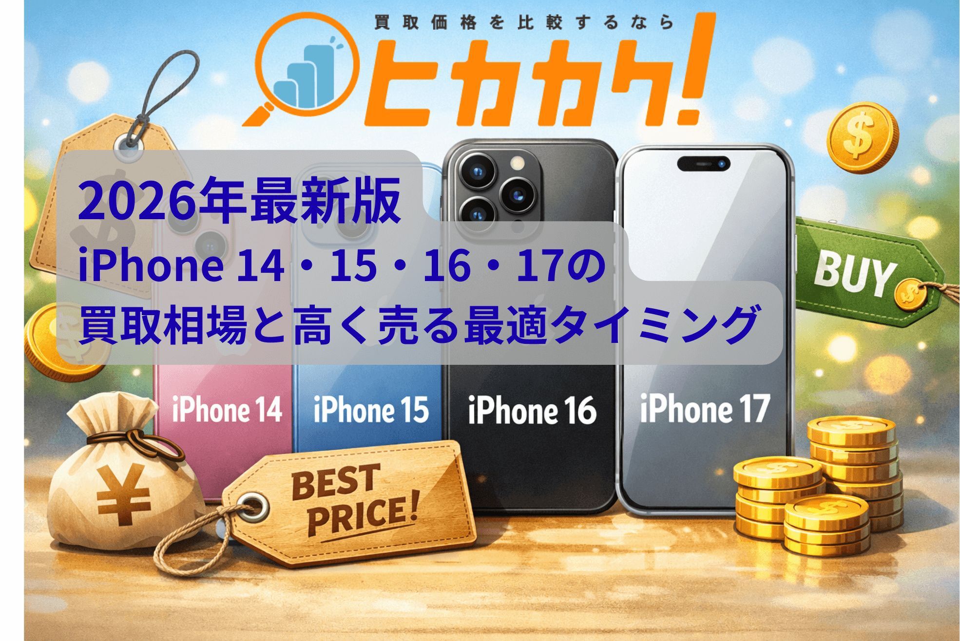 2026年最新版｜iPhone 14・15・16・17の買取相場と高く売る最適 