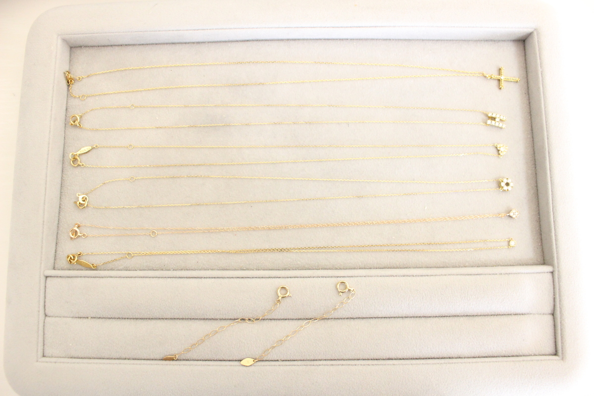 K18　ダイヤモンド0.05～0.22ct ネックレス