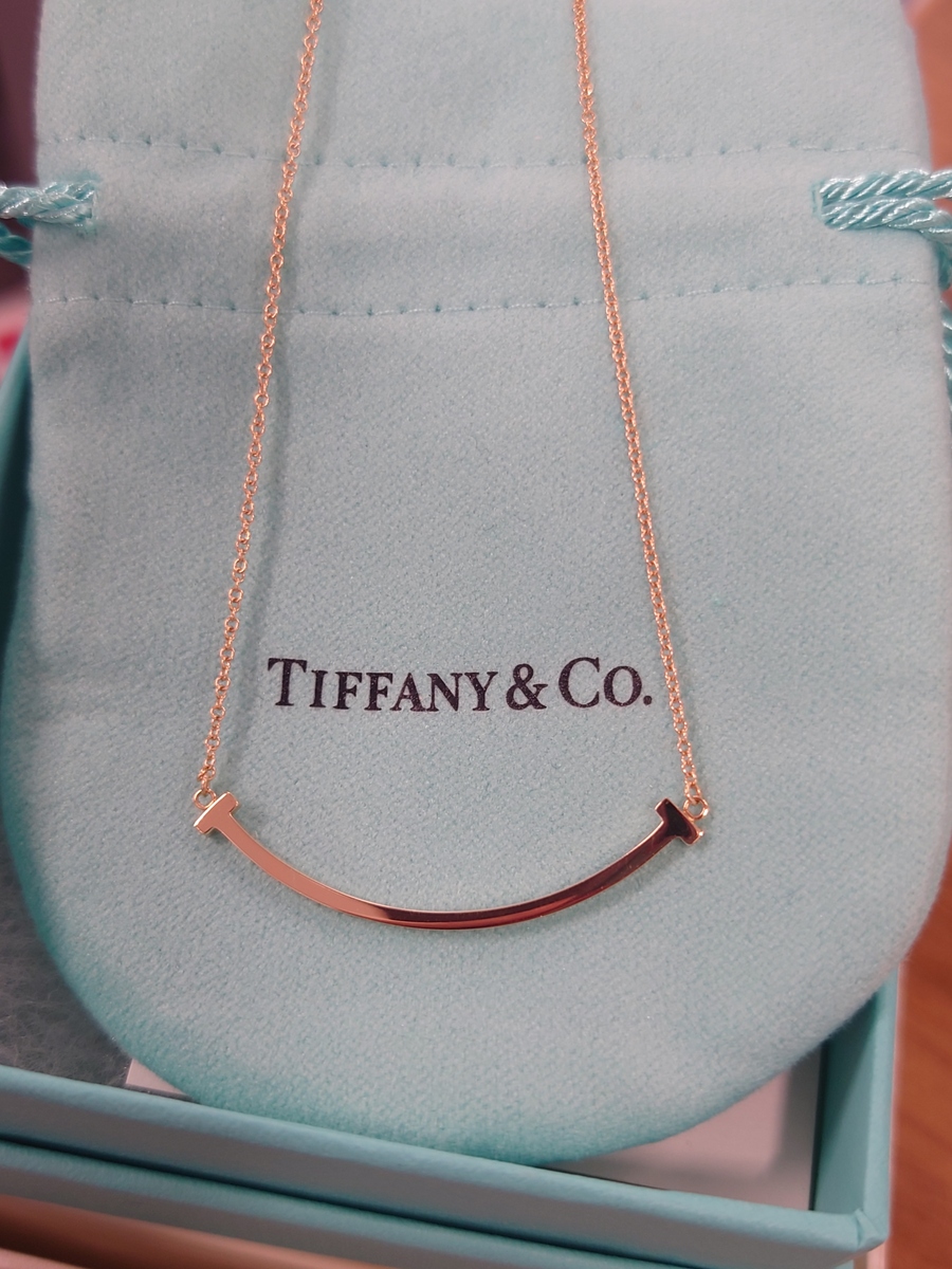 ティファニー スマイル ペンダント スモール k18PG ローズゴールド