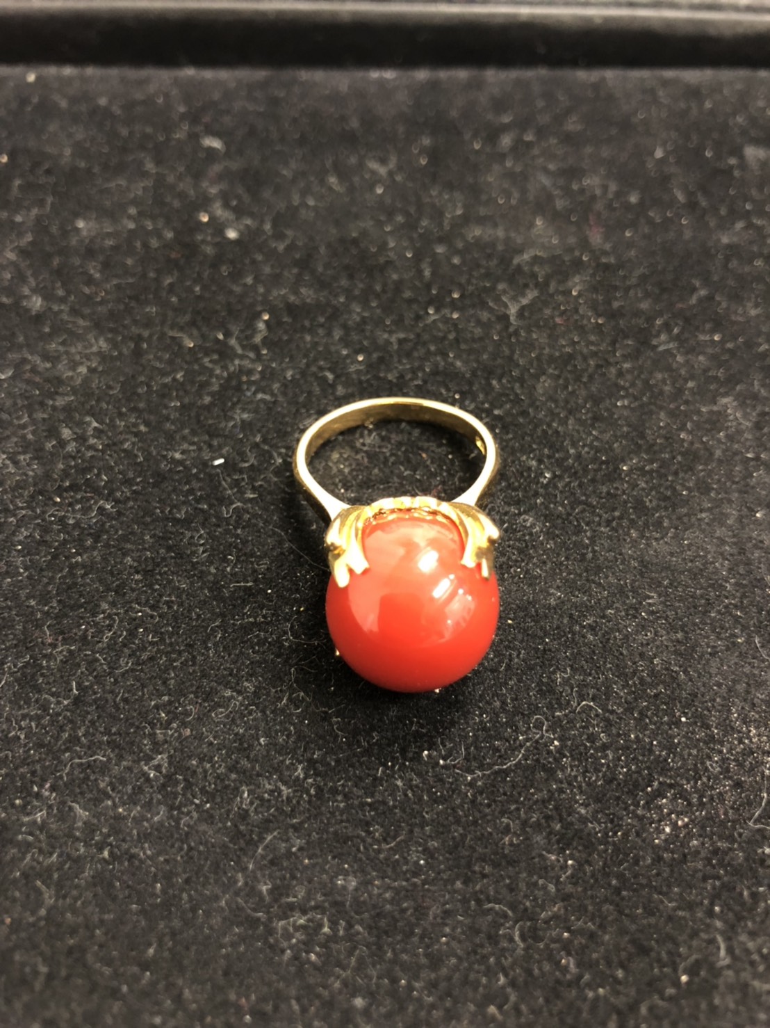 K18天然血赤珊瑚14ｍｍ