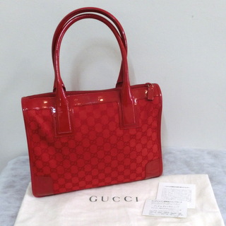 グッチ	ハンドバッグ	000.0855	赤　GGキャンバス