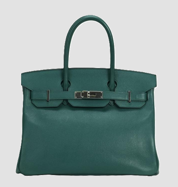 【HERMES】バーキン30素材:エプソン色:マラカイト金具:シルバー刻印...