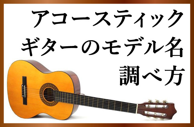 アコースティックギターのモデル名・型番・シリアルナンバーの